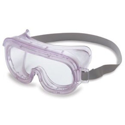 Picture of Protective Goggles Uvex Classic® Antifog Coating Clear Tint Polycarbonate Lens Clear Frame Elastic Strap One Size Fits Most17253
