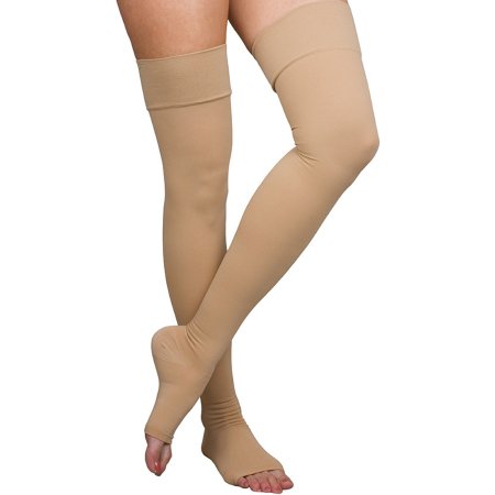 Picture of Compression Stocking Loving Comfort® Thigh High Medium Beige Open Toe1674 BEI MD