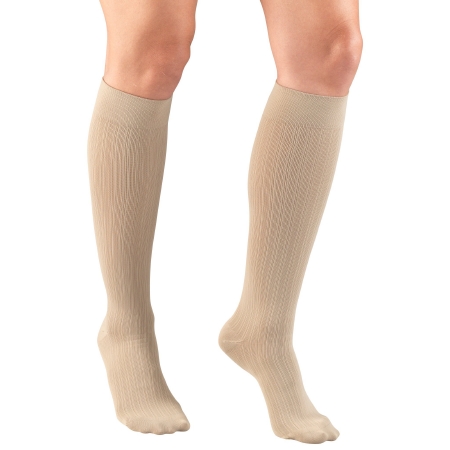 Picture of Compression Socks Truform® Knee High Medium Tan Closed Toe1973-TN-MED