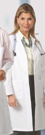 Picture of Lab Coat White Size 8 Knee Length Reusable486-SZ8