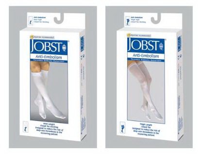 Picture of Anti-embolism Stocking Jobst® Thigh High Small / Short White Closed Toe111478