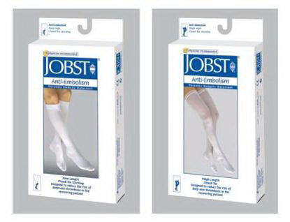 Picture of Anti-embolism Stocking Jobst® Thigh High Small / Short White Closed Toe111478