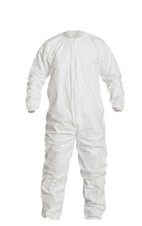 Picture of Cleanroom Coverall DuPont™ Tyvek® IsoClean® Small White Disposable SterileIC253BWHSM00250S