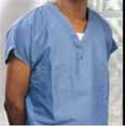 Picture of Scrub Shirt X-Small Ceil Blue 2 Pockets Short Set-In Sleeve Unisex6796-XS