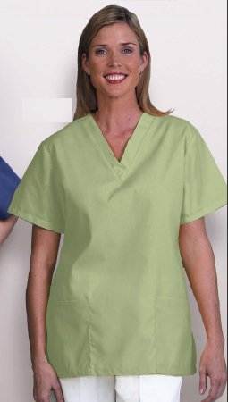 Picture of Scrub Shirt X-Small Burgundy 2 Pockets Short Set-In Sleeve Female7324-XS