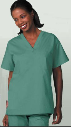 Picture of Scrub Shirt Medium Gray 1 Pocket Short Set-In Sleeve Unisex6787-M