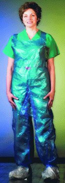 Picture of Sleeveless Coverall with Boot Covers Sta-Dri® One Size Fits Most Blue Disposable NonSterileSD150