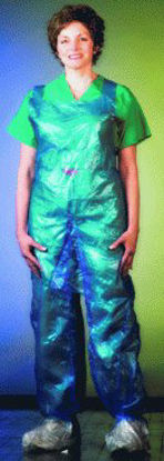Picture of Sleeveless Coverall with Boot Covers Sta-Dri® One Size Fits Most Blue Disposable NonSterileSD150