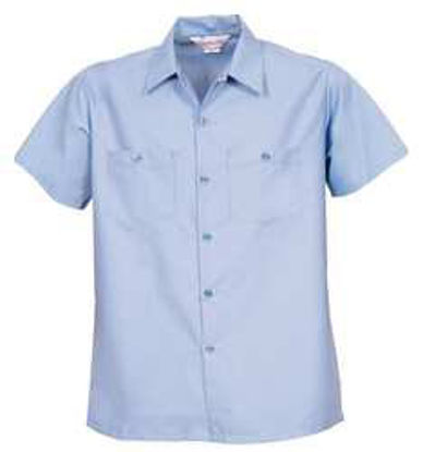 Picture of Scrub Shirt Poplin® X-Large Petrol Blue 2 Pockets Short Sleeve Unisex64009-XL
