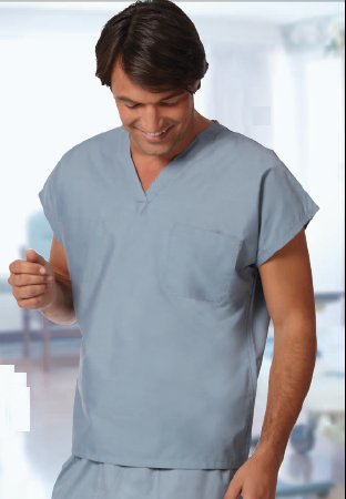 Picture of Scrub Shirt Small Ceil Blue 2 Pockets Short Sleeve Unisex6792-S