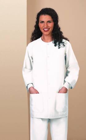 Picture of Warm-Up Jacket White Large Hip Length Reusable7699-L