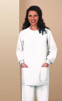 Picture of Warm-Up Jacket White Large Hip Length Reusable7699-L