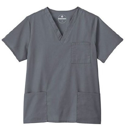 Picture of Scrub Shirt Fundamentals 3X-Large Pewter 3 Pockets Short Sleeve Unisex14869-1054-3X
