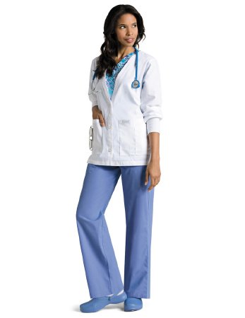 Picture of Warm-Up Jacket White Medium Hip Length Reusable7535WWYMED