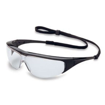 Picture of Safety Glasses Uvex Millennia™ Antifog Coating Clear Tint Polycarbonate Lens Black Frame Over Ear One Size Fits Most19087375A