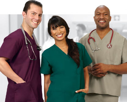 Picture of Scrub Shirt Fashionpoplin® X-Small 3 Pockets Set-In Sleeve Unisex11217-XS