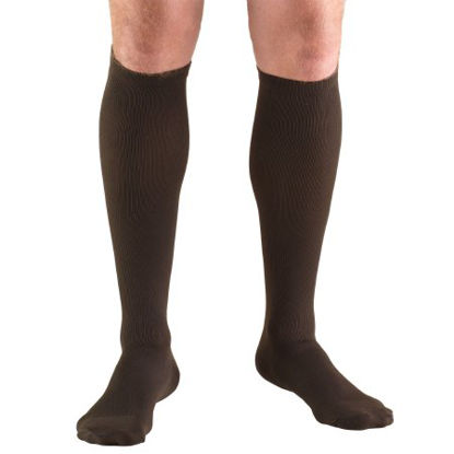 Picture of Compression Socks Truform® Knee High Large Brown Closed Toe1943-BR-LG