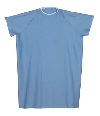 Picture of Patient Exam Gown One Size Fits Most Blue Reusable532-8030-0139
