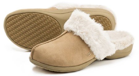 Picture of Orthotic Slipper Powerstep® Luxe Taupe / Ivory Closed Toe8850-3011