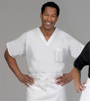 Picture of Scrub Shirt Medium White 1 Pocket Short Sleeve Unisex78735-M