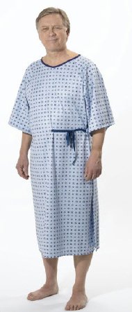 Picture of Patient Exam Gown Modessa™ One Size Fits Most Snowflake Print Print ReusablePG59