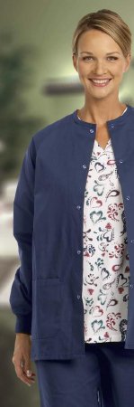 Picture of Warm-Up Jacket Fashion Blend® Navy Blue Medium Hip Length Reusable6724-M