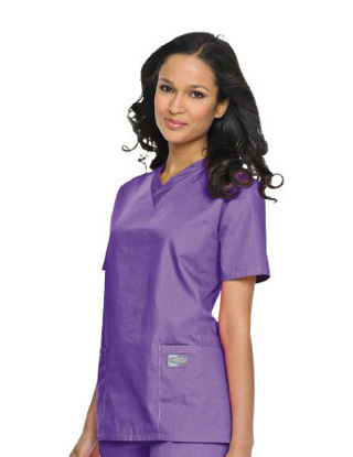 Picture of Scrub Shirt X-Large Orchid 3 Pockets Short Set-In Sleeve Female70221ORCHIDXL