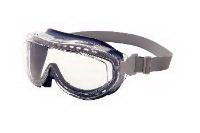 Picture of Safety Goggles Uvex Flex Seal® Antifog Coating Clear Tint Polycarbonate Lens Navy Blue Frame Elastic Strap One Size Fits Most33002-546