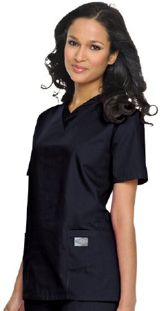 Picture of Scrub Shirt Large Navy Blue 3 Pockets Short Set-In Sleeve Female70221NAVYLG