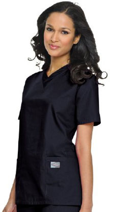 Picture of Scrub Shirt Large Navy Blue 3 Pockets Short Set-In Sleeve Female70221NAVYLG