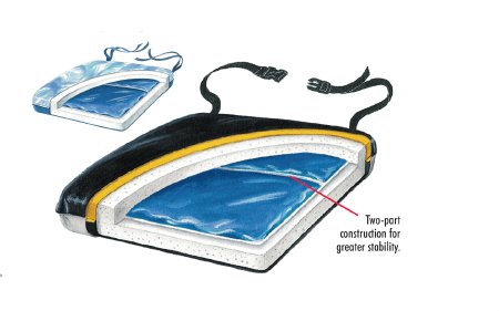 Picture of Seat Cushion Econo-Gel 18 W X 16 D X 2 H Inch Foam / Gel751151