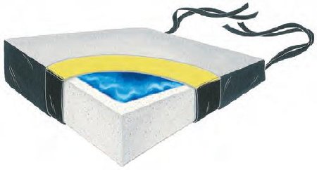 Picture of Wedge Seat Cushion Skil-Care™ 18 W X 16 D X 6 H X 3 H Inch Foam754020