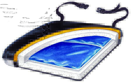 Picture of Seat Cushion Econo-Gel 18 W X 16 D X 2 H Inch Foam / Gel751155