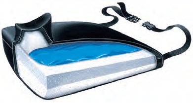 Picture of Wedge Seat Cushion With Pommel Slide Guard 18 W X 16 D X 4 H Inch Foam751370