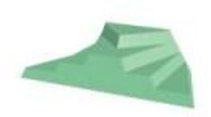 Picture of Lateral Finger Block 8 W X 13 D X 3 H Inch Foam Freestanding10260-C