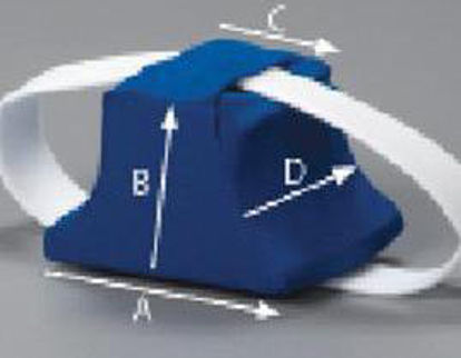 Picture of Knee Abduction Cushion 8 W X 6 D X 5 H Inch Foam Hook and Loop Strap FasteningM60-049