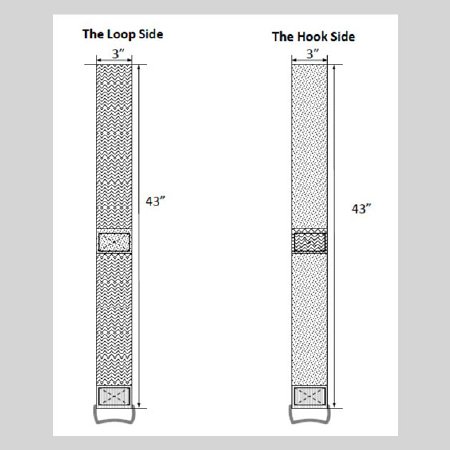Picture of Patient Safety Strap Hook and Loop6100-360