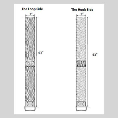 Picture of Patient Safety Strap Hook and Loop6100-360