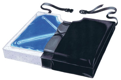 Picture of Coccyx Support Seat Cushion Thin-Line X-Cushion 16 W X 16 D X 2-1/2 H Inch Foam / Gel751034