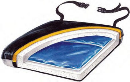 Picture of Seat Cushion Thin-Line Econo-Gel 16 W X 16 D X 1-1/2 H Inch Foam / Gel751172