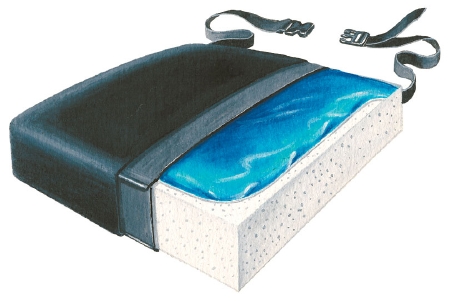 Picture of Seat Cushion Gel-Foam 20 W X 16 D X 2-1/2 H Inch Foam / Gel751020