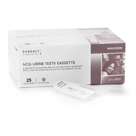 Picture of Rapid Test Kit McKesson Consult™ Fertility Test hCG Pregnancy Test Urine Sample 25 Tests5001