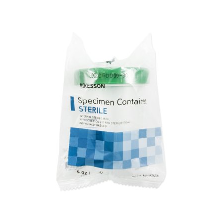 Picture of Specimen Container McKesson Polypropylene 120 mL (4 oz.) Screw Cap Sterile16-9526