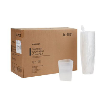 Picture of Graduated Container McKesson Triangular Polypropylene 1,000 mL (32 oz.)16-9521