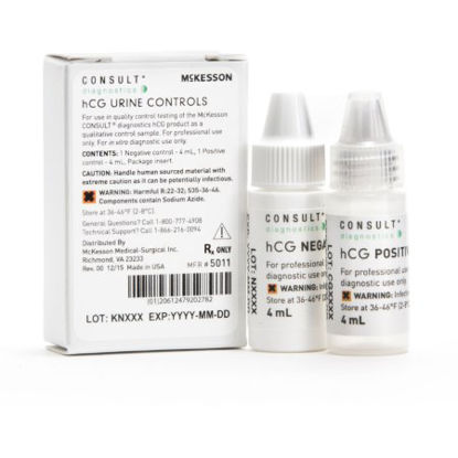Picture of Reproductive Endocrinology Assay Control Kit McKesson Consult™ Pregnancy (hCG) Testing Positive Level / Negative Level 2 X 4 mL5011