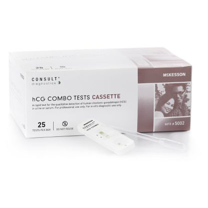 Picture of Rapid Test Kit McKesson Consult™ Fertility Test hCG Pregnancy Test Serum / Urine Sample 25 Tests5002