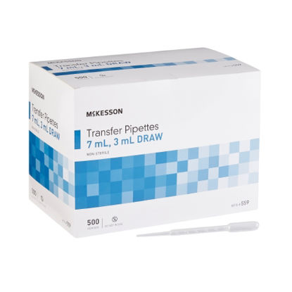 Picture of McKesson Transfer Pipette 7.5 mL 0.5 to 3 mL Graduation Increments NonSterile559