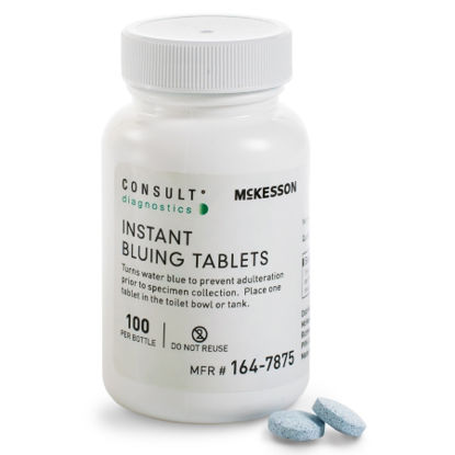 Picture of Instant Bluing Tablets McKesson Consult™ Blue, 100 Tests For Use In Toilet Water164-7875