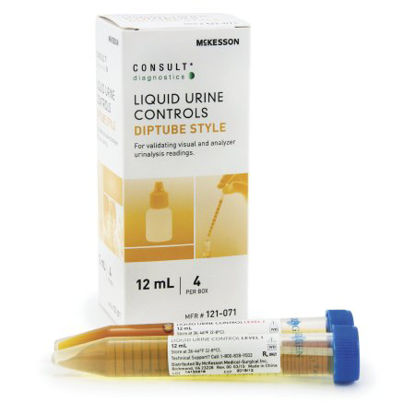 Picture of Urine Chemistry Liquid Urine Dipstick Control Solution, 2 Levels McKesson Consult™ Analyte Testing Positive Level / Negative Level 2 X 12 mL121-071