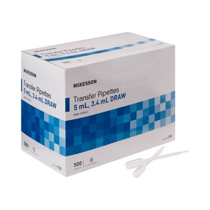 Picture of McKesson Transfer Pipette 5 mL 0.5 to 1 mL Graduation Increments NonSterile558